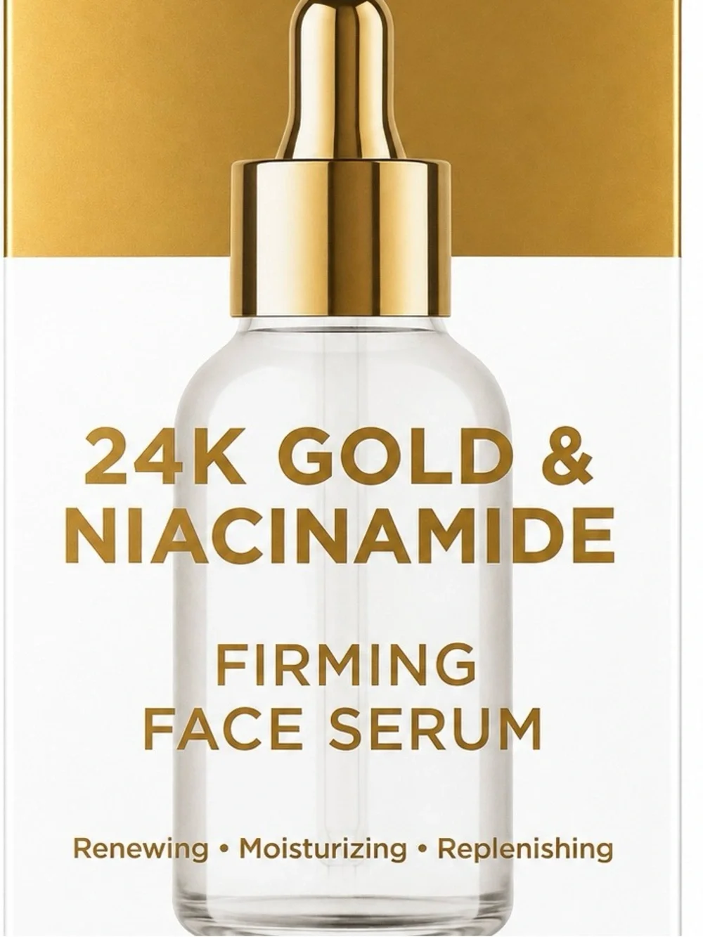 Clear Beauty 24K Gold Niacinamide Firming Face Serum 1.69 oz 50ml New in Box